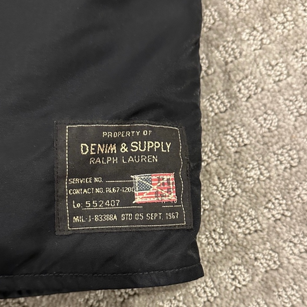 Denim & Supply Ralph Lauren Black Parka with Faux Fur Trim - Picture 2 of 7